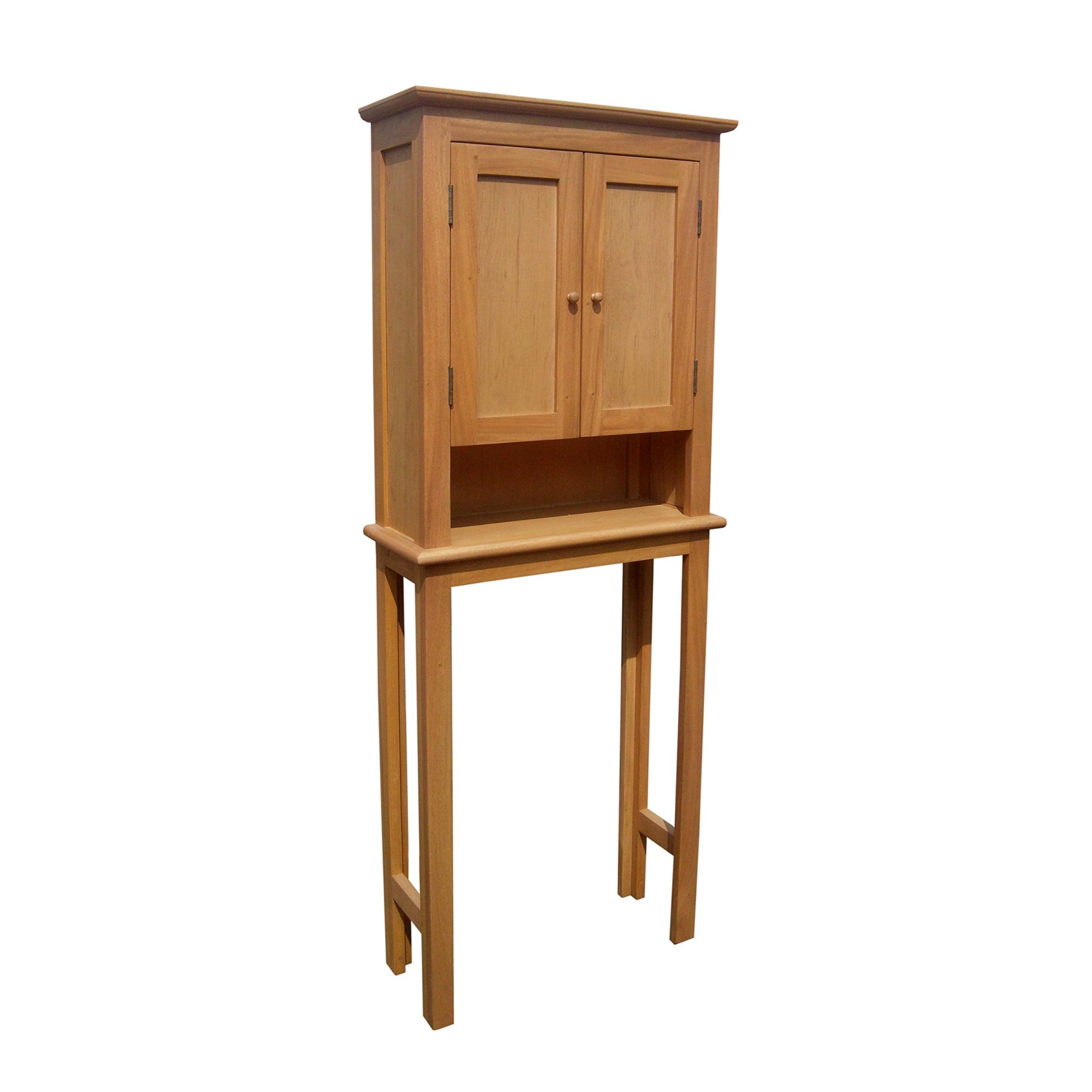 Elegant Mahogany Wood Accent Cabinet with Silver Hardware