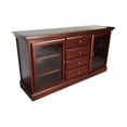 thumbnail image 1 of D-Art Collection Glass Front Bookcase Buffet in Mahogany wood, 1 of 3