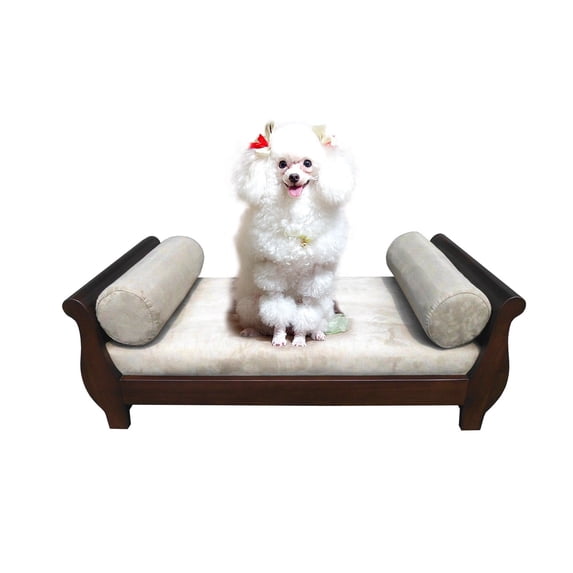 D-Art Collection Mahogany Sleigh Pet Bed