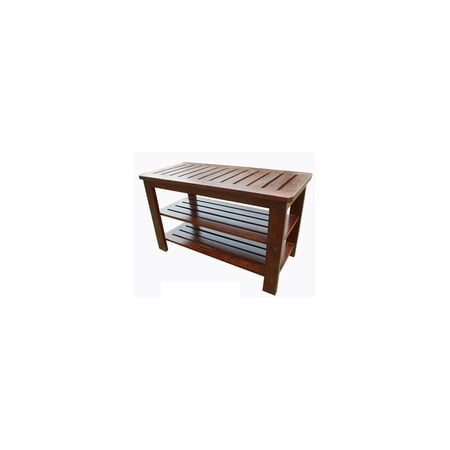 D-ART COLLECTION, INC Mahogany Michaela Shoe Bench