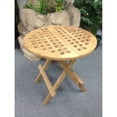 thumbnail image 1 of D-Art Collection Round Traditional Teak Solid Wood Picnic Table in Natural, 1 of 2