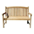 thumbnail image 1 of D-Art Collection Teak Captain 2 Seater Bench in solid teakwood natural color, 1 of 2