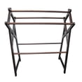 thumbnail image 1 of D-Art Collection Traditional Solid Mahogany Wood Cross Towel Rack in Dark Brown, 1 of 2