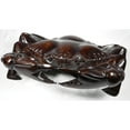 thumbnail image 1 of D-Art Collection Traditional Teak/Mahogany Solid Wood Crab Statue in Dark Brown, 1 of 2