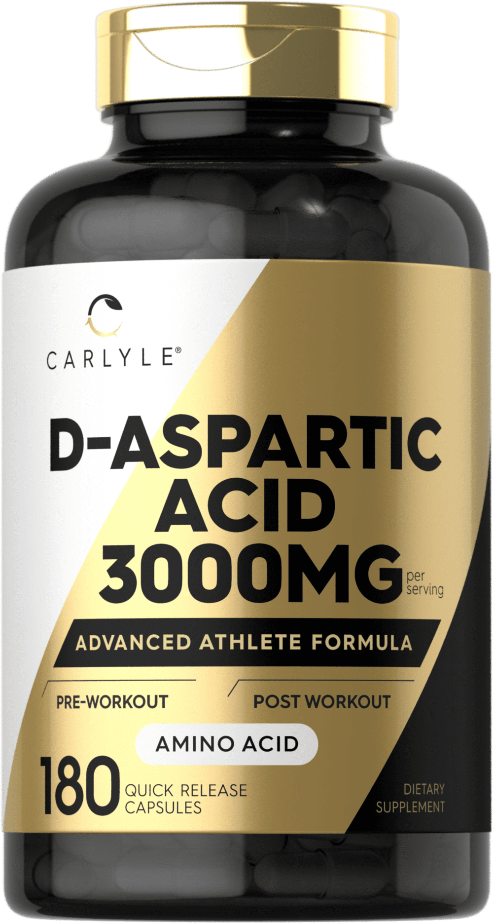 D Aspartic Acid 3000mg 180 Capsules Advanced Athlete Formula by