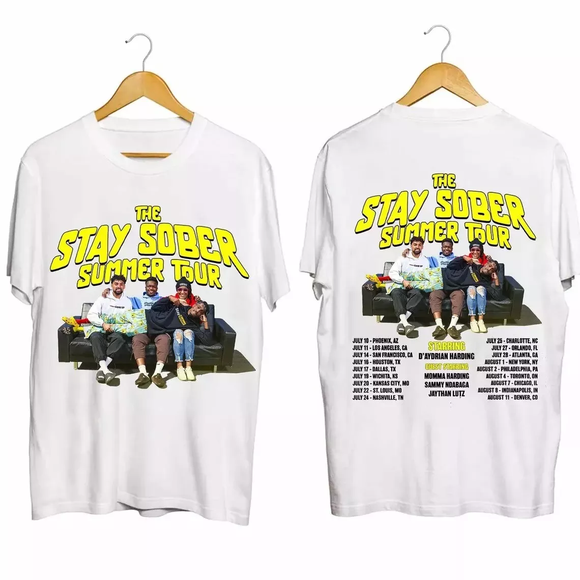 D' Aydrian Harding The Stay Sober Summer Tour 2024 Shirt - Walmart.com