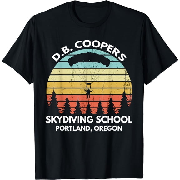 D. B. Coopers Skydiving School Portland, Oregon Funny T-Shirt