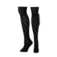 thumbnail image 1 of D BLAZIN ROXX FASHION KNEE SOCKS DIAMOND LACE/RIBBON BLACK L, 1 of 2