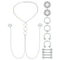 D.Bella 14G Nipple Rings for Women Nipple Piercing Jewelry Silver Nipple Ring with Choker