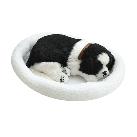 D Breathing Dog Plush Toy Realistic Battery Operated Sleeping Movement Lifelike Stuffed Animal For Kids Room