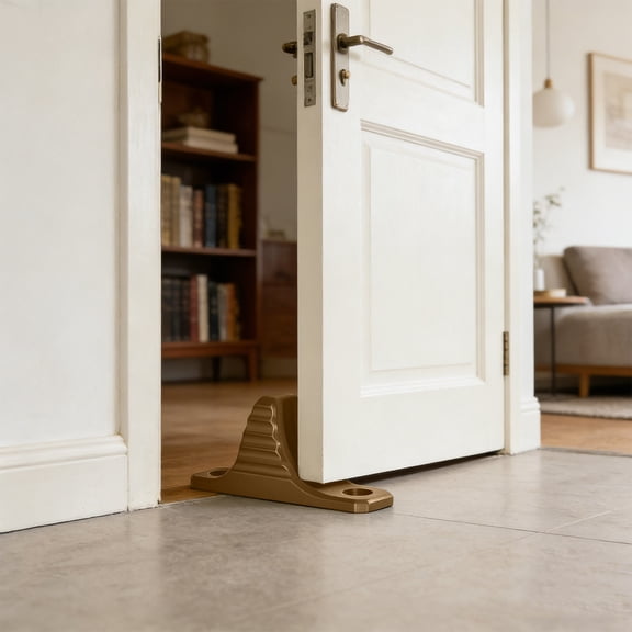 D Brown Heavy Duty Metal Door Barricade Security Stopper Tool For Outdoor Doors