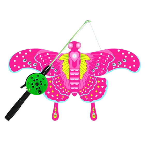 D Butterfly Kite 30Cm With Rod, Children Outdoor Flying Toy Dynamic Design, Parent Child Interactive Play