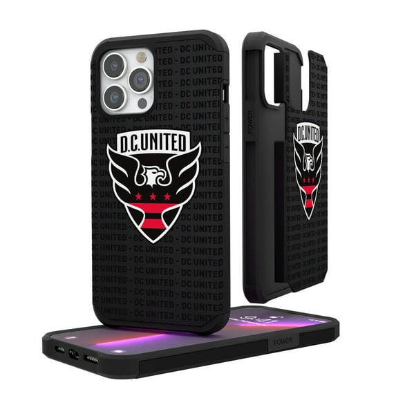 D.C. United iPhone Text Backdrop Rugged Case