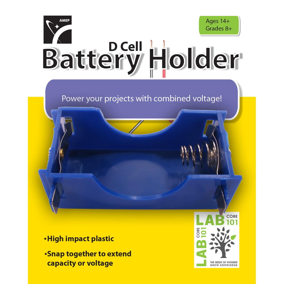 + D CELL BATTERY HOLDER