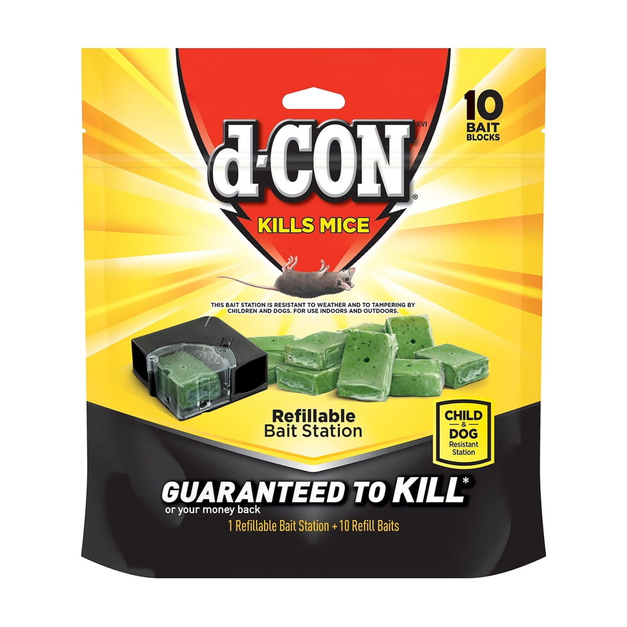 D-CON Refillable Corner Fit Mouse Bait Station (Pack of 16)