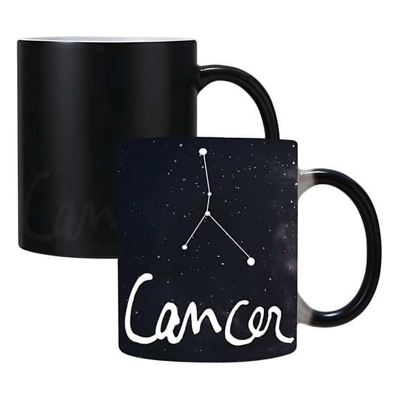 D Ceramic Color-Changing Cup With Cancer Zodiac Design, Magic Mug For Coffee Lovers And Home Use, 5.91 X 5.91 X 5.12In 0.88Lb