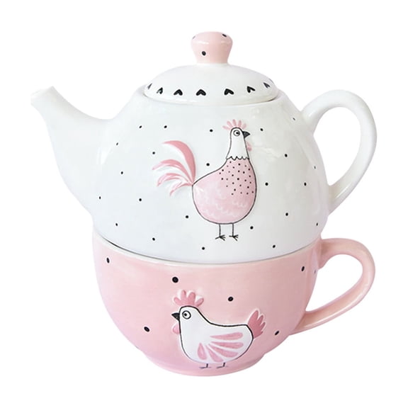 D Ceramic Dinner Set Easter Chicken Relief Design Plates Cups For Party Home Decor