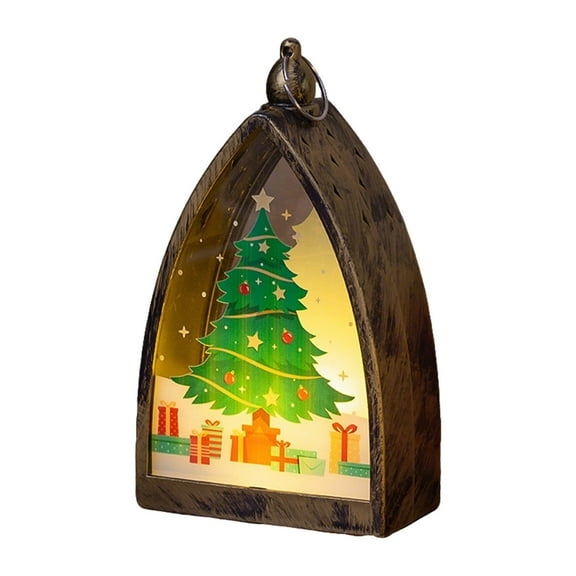 D Christmas Decor Portable Night Light Lantern 3.70 X 1.97 X 6.38 Inches
