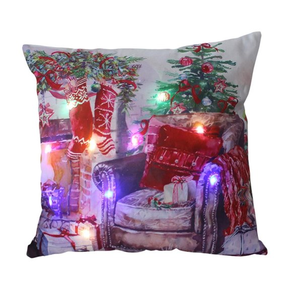 D Christmas Led Pillows With Flashing Or Steady Light For Festive Decor And Comfort