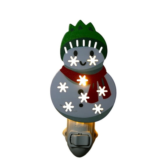 D Christmas Night Light Snowman Style D Plug In Wall Christmas Gifts Cute Night Light For Kids Rotatable For Christmas Decorations Party Warm White Light