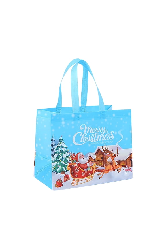 Christmas Gift Bags, 12.6"×9.8"×6.7" Reusable Christmas Tote Bags, Multifunctional Non-Woven Christmas Bags for Christmas Shopping, Christmas Party Supplies