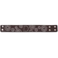 thumbnail image 1 of "D" Circle Stitched Bracelet - 8.5" Leather & Stud, 1 of 3