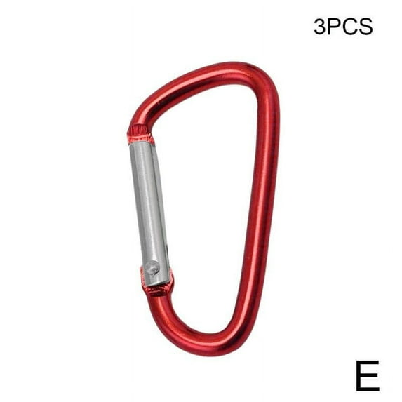 D Clip Carabiner Snap Spring Clasp Hook Keyring Camping 3 Carabina Small B CS Z6Q0
