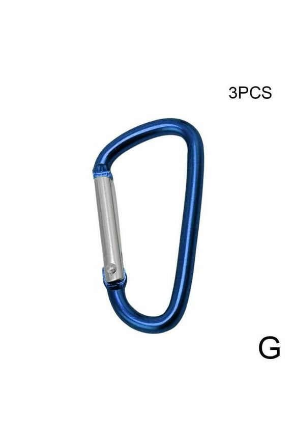 D Clip Carabiner Snap Spring Clasp Hook Keyring Camping 3 Carabina Small O3W0