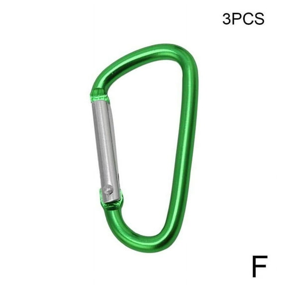 D Clip Carabiner Snap Spring Clasp Hook Keyring Camping 3 FAST Small US X1T2