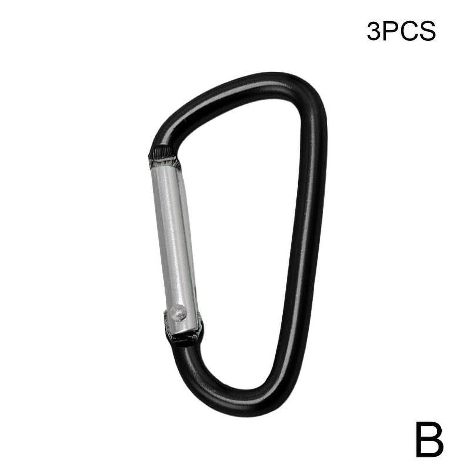 D Clip Carabiner Snap Spring Clasp Hook Keyring Camping 3 Small