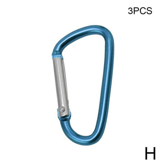 D Clip Carabiner Snap Spring Clasp Hook Keyring Camping 3 Small FAST Q0I9