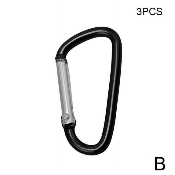 D Clip Carabiner Snap Spring Clasp Hook Keyring Camping Carabina Small 3` A0D2