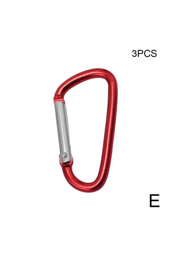 D Clip Carabiner Snap Spring Clasp Hook Keyring Camping Carabina Small 3~
