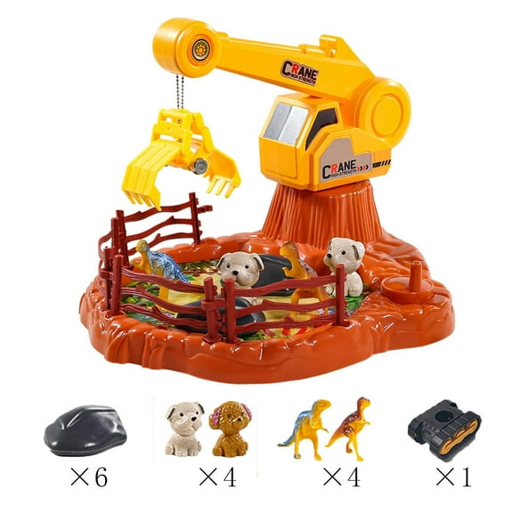 D Clip Doll Early Education Puzzle Mini Doll Plastic Material Model D With 6 Stones 4 Dogs And 4 Dinosaurs For Kids Learning And Fun Play With Crane Grabber