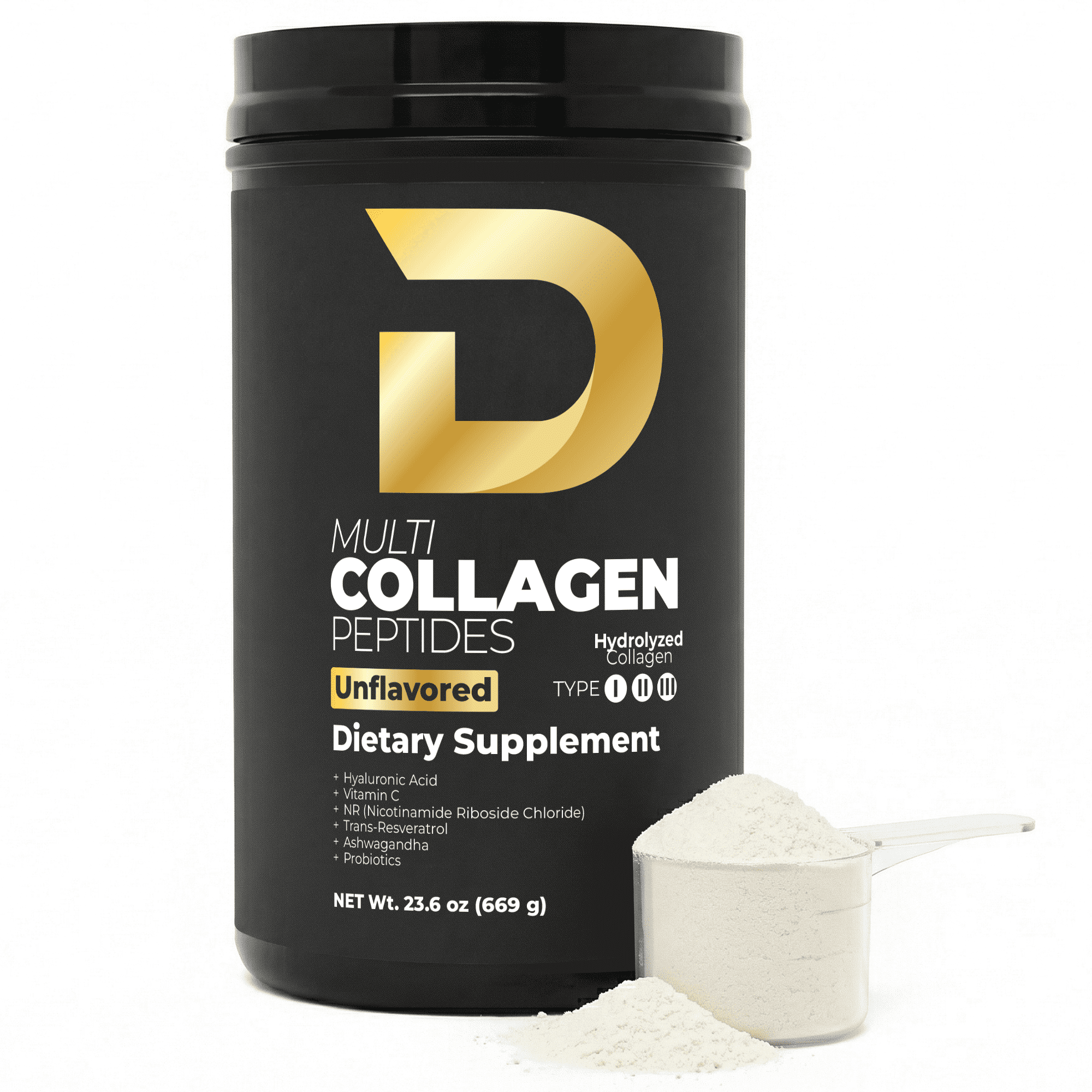 D Collagen Store Doctor-Formulated Multi Collagen Peptides Powder, Unflavored – 30 Servings (669 g)