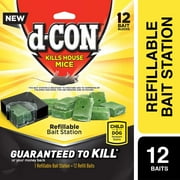 d-CON Corner Fit Mouse Bait Station Refillable Trap - Includes 1 Trap, 12 Bait Refills