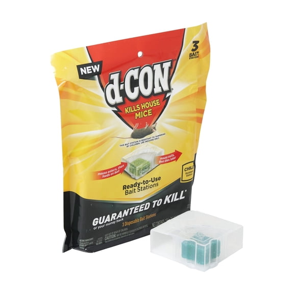 D-Con D-Con 1920098342 Mice Disposable Bait Station, 3 Count
