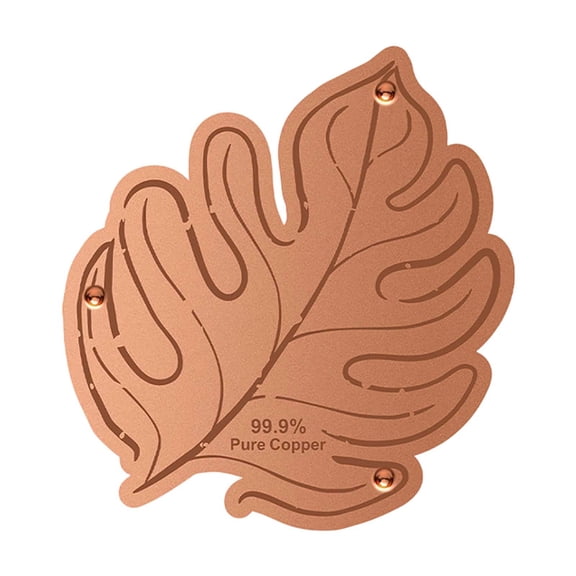 D Copper Bird Bath Plate,Decorative Natural Purification Plate With Support Points,Copper Bird Bath Accessory For Outdoor Bowl,One Size Purification Disk For All Season