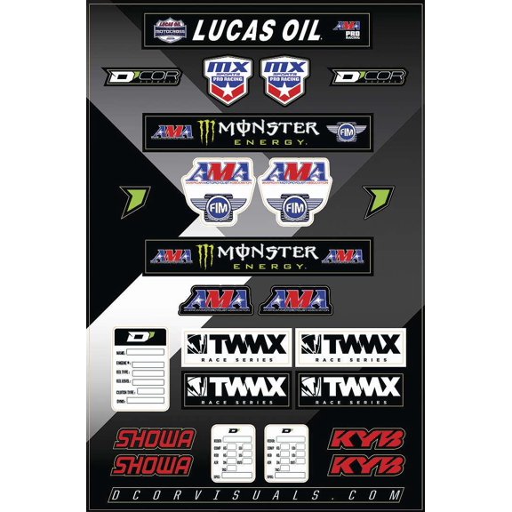 D-Cor 40-90-116 Kids Decal Sheet - Factory Sticker