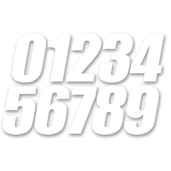 D-Cor 45-16-0 Individual Numbers 6in. - No.0 - White