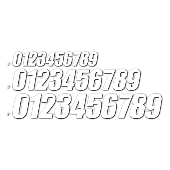 D-Cor 45-30-5 Slash Series Individual Numbers 6in. - No.5 - White