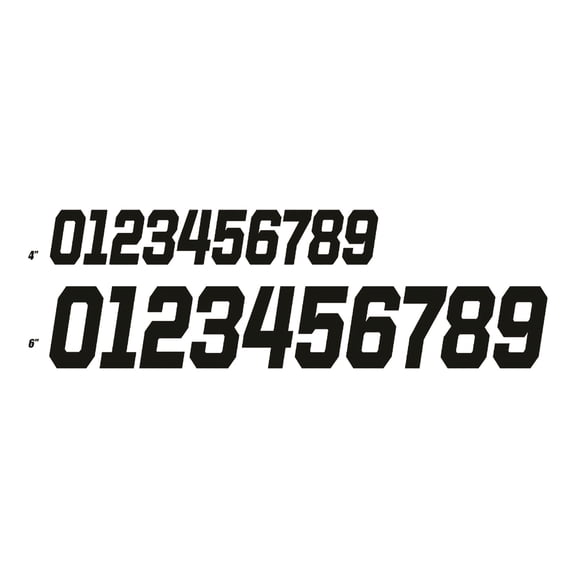 D-Cor 45-35-5 Series Individual Numbers 6in. - No.5 - Black