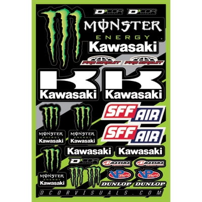 DCor Visuals 40-20-116 Motorcycle Sheet Visuals Monster Kawasaki Decal Sheet