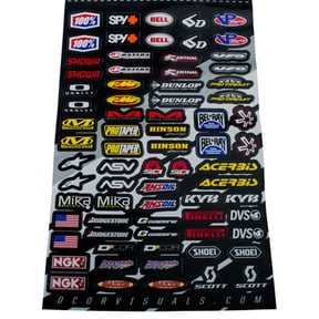 DCor Visuals 40-90-113 Motorcycle Sheet Visuals MX Logo 2 Decal Sheet