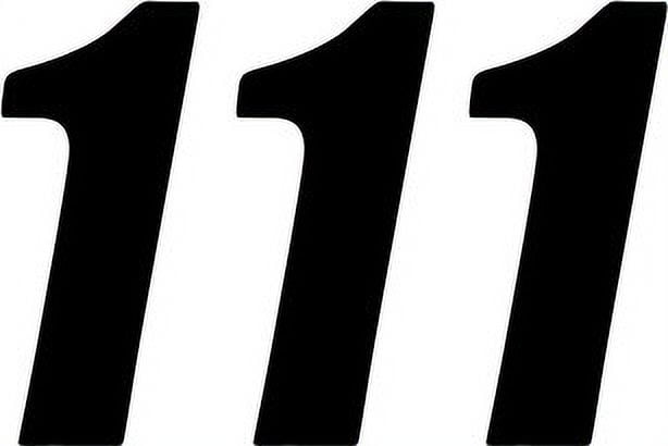 D'Cor Visuals 6" Black SX Number 1 Decal 3 Pack (45-26-1) - Walmart.com