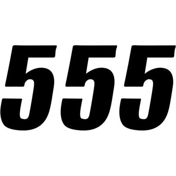 D'Cor Visuals 6" Black SX Number 5 Decal 3 Pack (45-26-5)