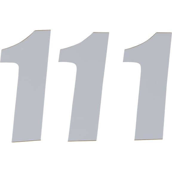 D'Cor Visuals 6" White SX Number 1 Decal 3 Pack (45-16-1)