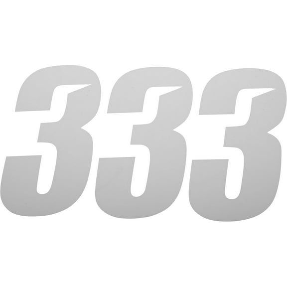 D'Cor Visuals 7" White Slash Number 3 Decal 3 Pack (45-32-3)