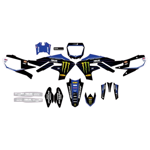 D'Cor Visuals Complete Graphics Kit '22 Star for Yamaha, White Background