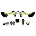 thumbnail image 1 of D'Cor Visuals Complete Graphics Kit COR9 Kawasaki, Black Background, 1 of 2